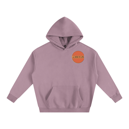 Hoddie mauve la rose en feu oversize